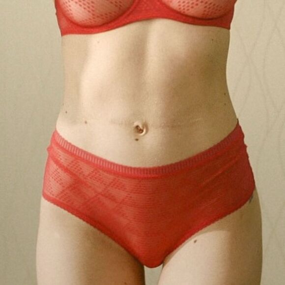 NWT Les Girls Les Boys Triangle Lace Boy Briefs in Love Potion Pink Size Large - Picture 1 of 9